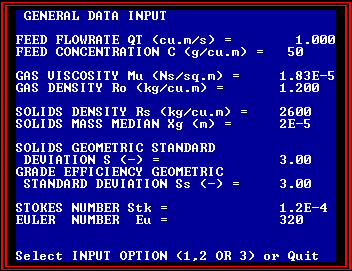 General data input