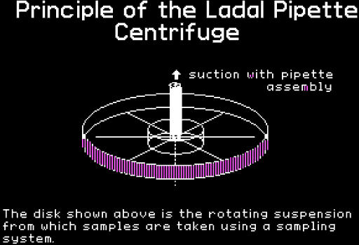 Principle of the Ladal pipette centrifuge